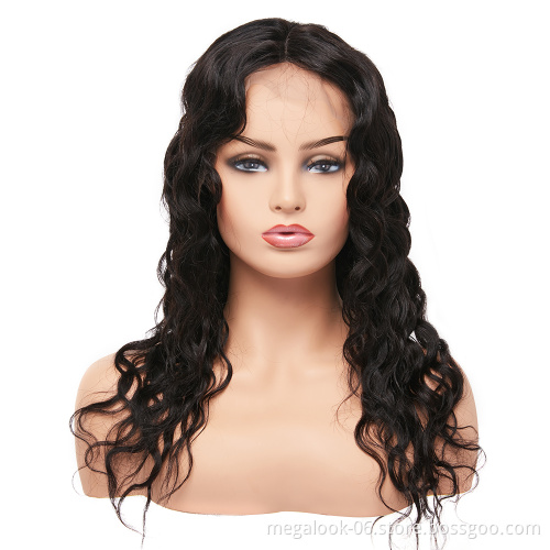 Megalook Hair Discounts Wholesale Cheap 100% Raw Remy Virgin Peruvian Human Hair Natural Wave Lace Wig For Sale